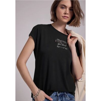 Street One Studio T-Shirt mit Print - Schwarz - Damen Street One Studio T-Shirt mit Print - Schwarz - Damen