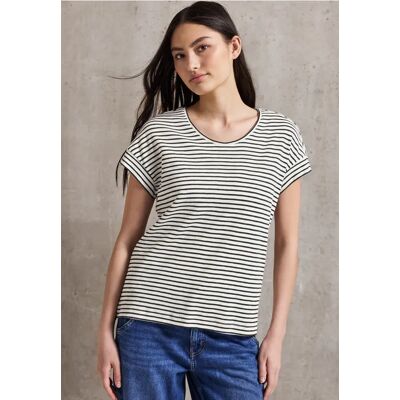 Street One Studio Gestreiftes Shirt - Grün - Damen Street One Studio Gestreiftes Shirt - Grün - Damen