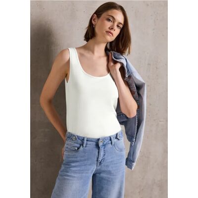 Street One Studio Basic Jersey-Top - Weiß - Damen Street One Studio Basic Jersey-Top - Weiß - Damen