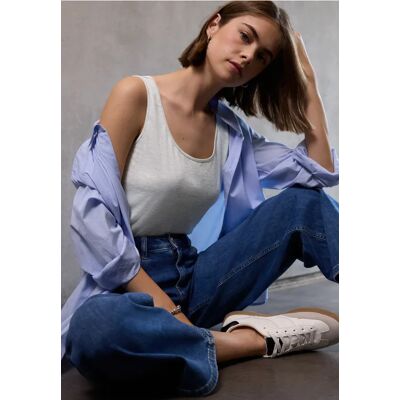 Street One Studio Basic Jersey-Top - Grau - Damen Street One Studio Basic Jersey-Top - Grau - Damen