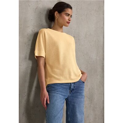 Street One Studio Strick-Look T-Shirt - Gelb - Damen Street One Studio Strick-Look T-Shirt - Gelb - Damen