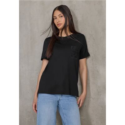 Street One Studio T-Shirt mit Brusttasche - Schwarz - Damen Street One Studio T-Shirt mit Brusttasche - Schwarz - Damen