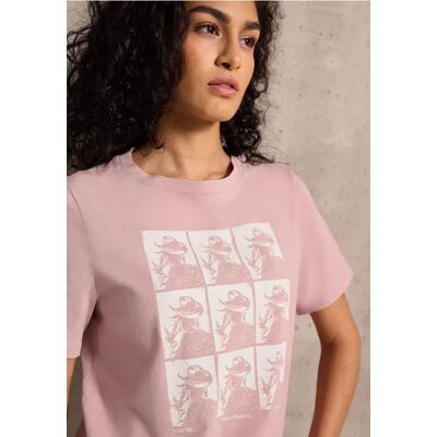 Street One Studio Washed-Look Shirt mit Print - Rosa - Damen Street One Studio Washed-Look Shirt mit Print - Rosa - Damen