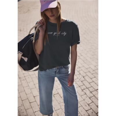 Street One Studio T-Shirt mit Wording - Grau - Damen Street One Studio T-Shirt mit Wording - Grau - Damen