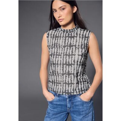 Street One Studio Gemustertes Mesh-Top - Schwarz - Damen Street One Studio Gemustertes Mesh-Top - Schwarz - Damen