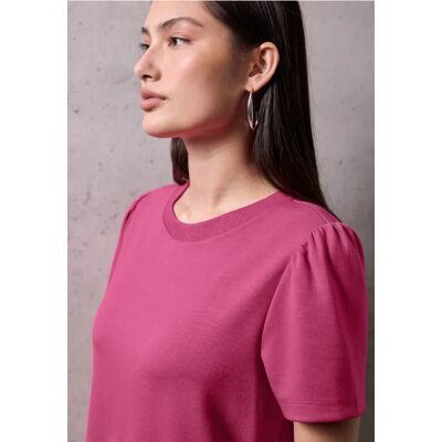 Street One Studio Shirt mit gerafften Ärmeln - Pink - Damen Street One Studio Shirt mit gerafften Ärmeln - Pink - Damen