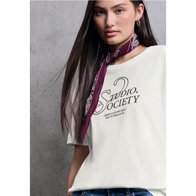 Street One Studio T-Shirt mit Wording - Weiß - Damen Street One Studio T-Shirt mit Wording - Weiß - Damen