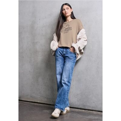 Street One Studio T-Shirt mit Wording - Beige - Damen Street One Studio T-Shirt mit Wording - Beige - Damen
