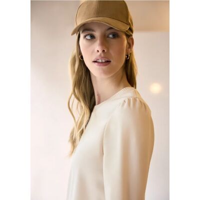 Street One Studio Shirt mit Raffung - Beige - Damen Street One Studio Shirt mit Raffung - Beige - Damen