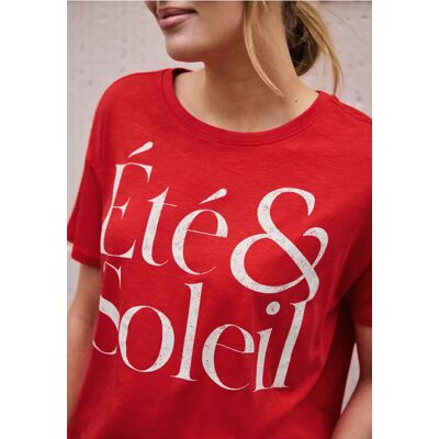 Street One Studio T-Shirt mit Rundhals und Wording Print - Rot - Damen Street One Studio T-Shirt mit Rundhals und Wording Print - Rot - Damen