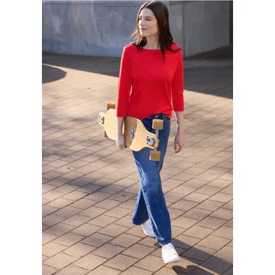 Street One Studio Basic Shirt mit U-Boot-Ausschnitt - Rot - Damen Street One Studio Basic Shirt mit U-Boot-Ausschnitt - Rot - Damen