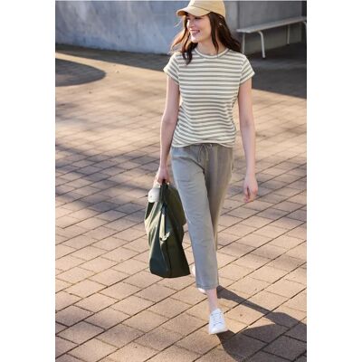 Street One Studio Kurzarm T-Shirt mit Struktur - Grün - Damen Street One Studio Kurzarm T-Shirt mit Struktur - Grün - Damen