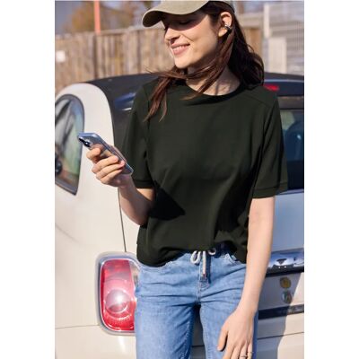 Street One Studio Basic T-Shirt mit Kurzarm und Rundhals - Grün - Damen Street One Studio Basic T-Shirt mit Kurzarm und Rundhals - Grün - Damen