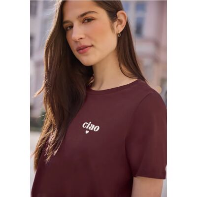 Street One Studio Basic T-Shirt mit Detailprint - Lila - Damen Street One Studio Basic T-Shirt mit Detailprint - Lila - Damen