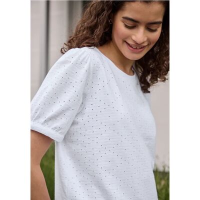 Street One Studio T-Shirt aus Spitze mit Rundhals - Weiß - Damen Street One Studio T-Shirt aus Spitze mit Rundhals - Weiß - Damen