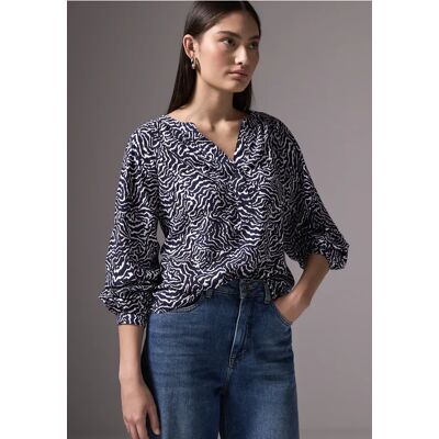 Street One Studio Bedruckte Bluse - Blau - Damen Street One Studio Bedruckte Bluse - Blau - Damen