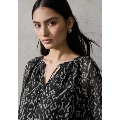 Street One Studio Raglan Chiffon Bluse - Schwarz - Damen Street One Studio Raglan Chiffon Bluse - Schwarz - Damen