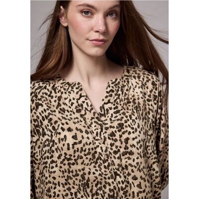 Street One Studio Gemusterte Raglan-Bluse - Braun - Damen Street One Studio Gemusterte Raglan-Bluse - Braun - Damen