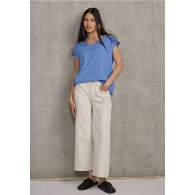 Street One Studio Blusenshirt mit Spitze - Blau - Damen Street One Studio Blusenshirt mit Spitze - Blau - Damen