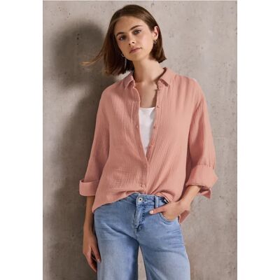 Street One Studio Musselin Hemdbluse - Rosa - Damen Street One Studio Musselin Hemdbluse - Rosa - Damen