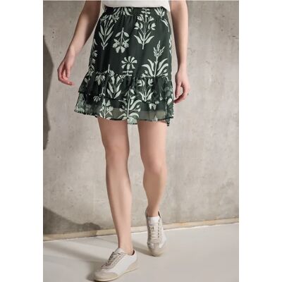 Street One Studio Chiffon-Rock mit Volants - Grün - Damen Street One Studio Chiffon-Rock mit Volants - Grün - Damen