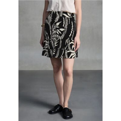 Street One Studio Gemusterter Paperbag Rock - Schwarz - Damen Street One Studio Gemusterter Paperbag Rock - Schwarz - Damen