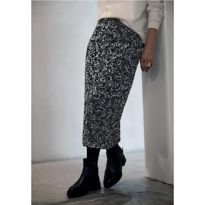 Street One Studio Gemusterter Mesh-Rock - Schwarz - Damen Street One Studio Gemusterter Mesh-Rock - Schwarz - Damen