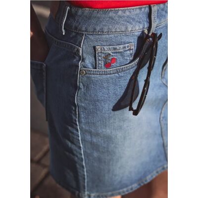 Street One Studio Kurzer Jeansrock im High Waist Fit - Blau - Damen Street One Studio Kurzer Jeansrock im High Waist Fit - Blau - Damen