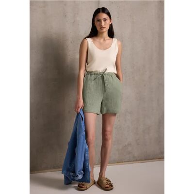 Street One Studio Musselin Shorts - Grün - Damen Street One Studio Musselin Shorts - Grün - Damen