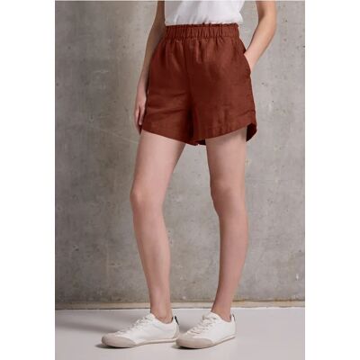 Street One Studio Paperbag Leinen Shorts - Braun - Damen Street One Studio Paperbag Leinen Shorts - Braun - Damen