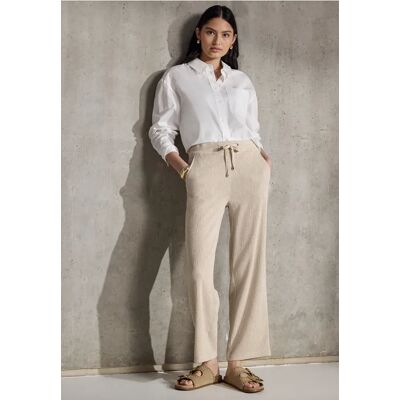 Street One Studio Straight Leg Strukturhose - Beige - Damen Street One Studio Straight Leg Strukturhose - Beige - Damen