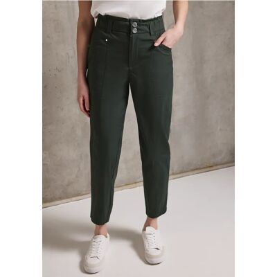 Street One Studio Paperbag Hose - Grün - Damen Street One Studio Paperbag Hose - Grün - Damen