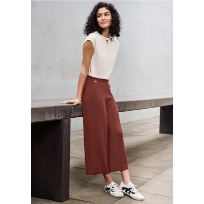 Street One Studio 7/8 Jersey Culotte - Braun - Damen Street One Studio 7/8 Jersey Culotte - Braun - Damen