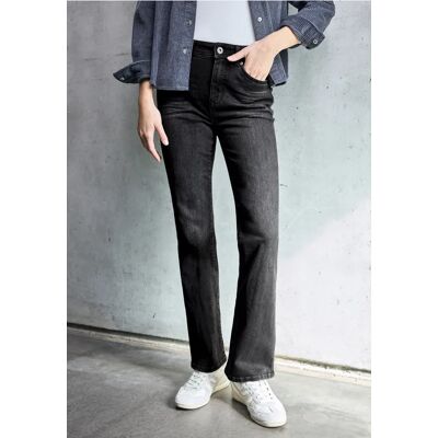 Street One Studio Bootcut Jeans - Schwarz - Damen Street One Studio Bootcut Jeans - Schwarz - Damen
