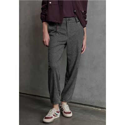 Street One Studio Cargo Melange Hose - Schwarz - Damen Street One Studio Cargo Melange Hose - Schwarz - Damen