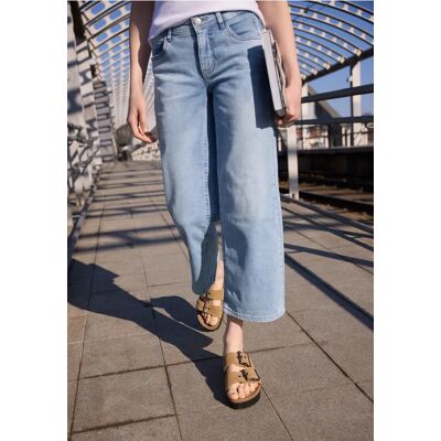 Street One Studio Bleached Wide Leg Jeans - Blau - Damen Street One Studio Bleached Wide Leg Jeans - Blau - Damen