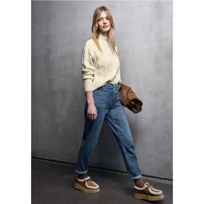Street One Studio Paperbag Jeans im Loose Fit - Blau - Damen Street One Studio Paperbag Jeans im Loose Fit - Blau - Damen