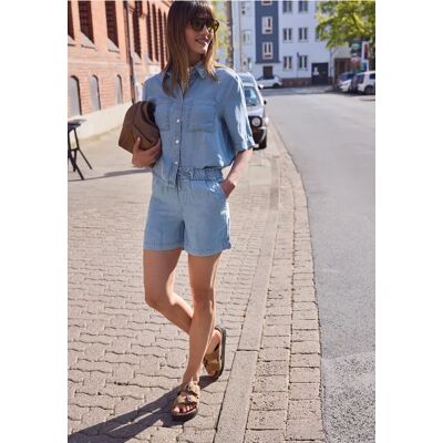 Street One Studio High Waist Shorts im Loose Fit - Blau - Damen Street One Studio High Waist Shorts im Loose Fit - Blau - Damen