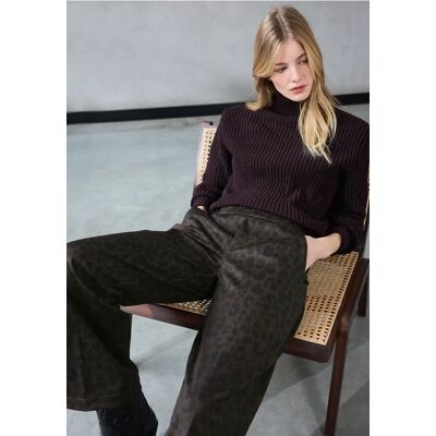 Street One Studio Straight Leg Leo Hose - Braun - Damen Street One Studio Straight Leg Leo Hose - Braun - Damen