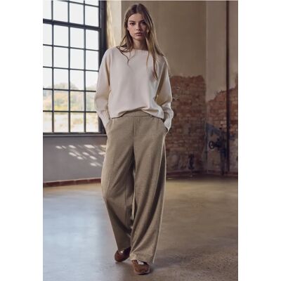 Street One Studio Wide Leg Melange Hose - Braun - Damen Street One Studio Wide Leg Melange Hose - Braun - Damen