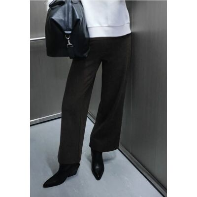 Street One Studio Herringbone Wide Leg Hose - Schwarz - Damen Street One Studio Herringbone Wide Leg Hose - Schwarz - Damen