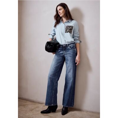 Street One Studio Wide Leg Jeans - Blau - Damen Street One Studio Wide Leg Jeans - Blau - Damen