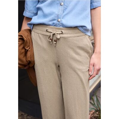 Street One Studio Wide Leg Hose in Crinkle Crash Struktur - Beige - Damen Street One Studio Wide Leg Hose in Crinkle Crash Struktur - Beige - Damen