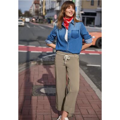 Street One Studio Straight Leg Hose in Papertouch Qualität - Beige - Damen Street One Studio Straight Leg Hose in Papertouch Qualität - Beige - Damen
