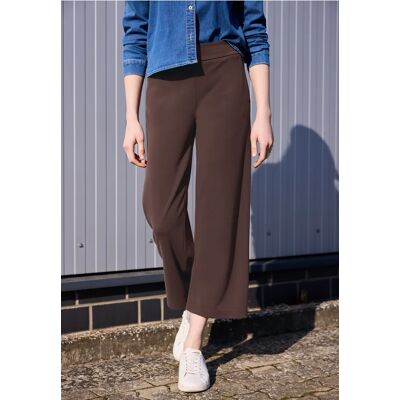 Street One Studio 7/8 Mid Waist Wide Leg Hose im Casual Fit - Braun - Damen Street One Studio 7/8 Mid Waist Wide Leg Hose im Casual Fit - Braun - Damen