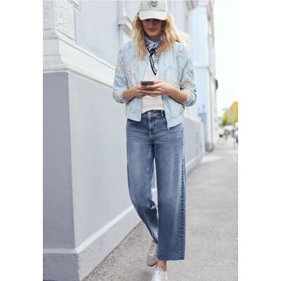 Street One Studio Mid Waist Straight Leg Jeans im Casual Fit - Blau - Damen Street One Studio Mid Waist Straight Leg Jeans im Casual Fit - Blau - Damen