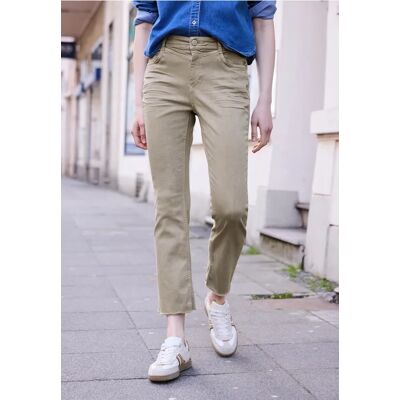 Street One Studio High Waist Kick Flare Hose im Slim Fit - Beige - Damen Street One Studio High Waist Kick Flare Hose im Slim Fit - Beige - Damen