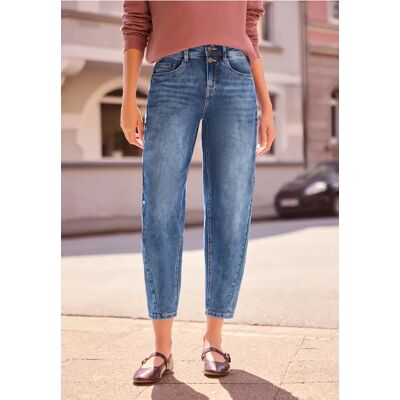 Street One Studio High Waist Barrel Leg Jeans im Loose Fit - Blau - Damen Street One Studio High Waist Barrel Leg Jeans im Loose Fit - Blau - Damen