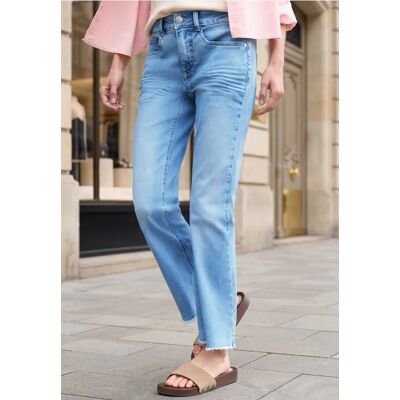 Street One Studio Mid Waist Flared Leg Jeans im Slim Fit - Blau - Damen Street One Studio Mid Waist Flared Leg Jeans im Slim Fit - Blau - Damen