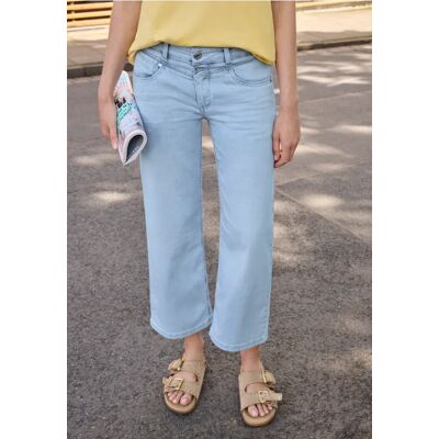 Street One Studio 7/8 Mid Waist Wide Leg Jeans im Loose Fit - Blau - Damen Street One Studio 7/8 Mid Waist Wide Leg Jeans im Loose Fit - Blau - Damen